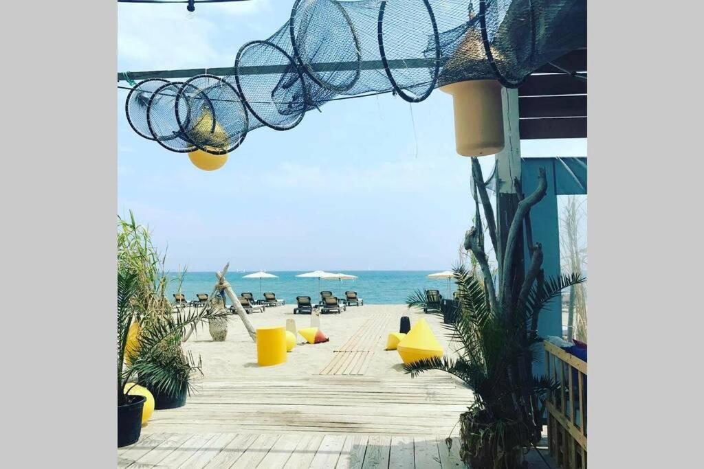 Barcaresa-Villa Sur Le Sable Vue Mer Panoramique Piscine Clim Wifi Le Barcarès المظهر الخارجي الصورة
