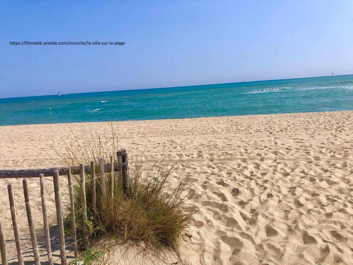 Barcaresa-Villa Sur Le Sable Vue Mer Panoramique Piscine Clim Wifi Le Barcarès المظهر الخارجي الصورة